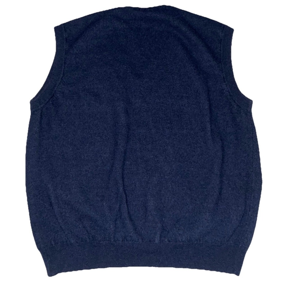 Gucci‎ Uniform Vest Women's M Navy 100% Wool V Neck Crop Career Office Academia - Picture 4 of 8